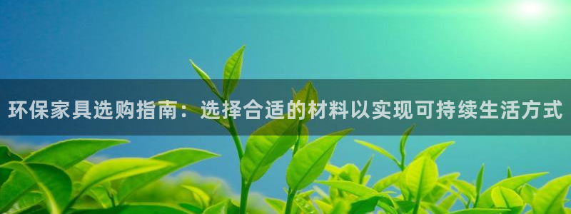 杏耀平台分红：环保家具选购指南：选择合适的材料以实现可持续生